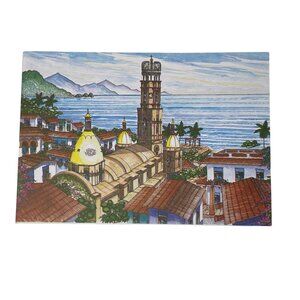 Vintage Postcard Cancun Mexico Brisas Del Mar Topographical Standard u